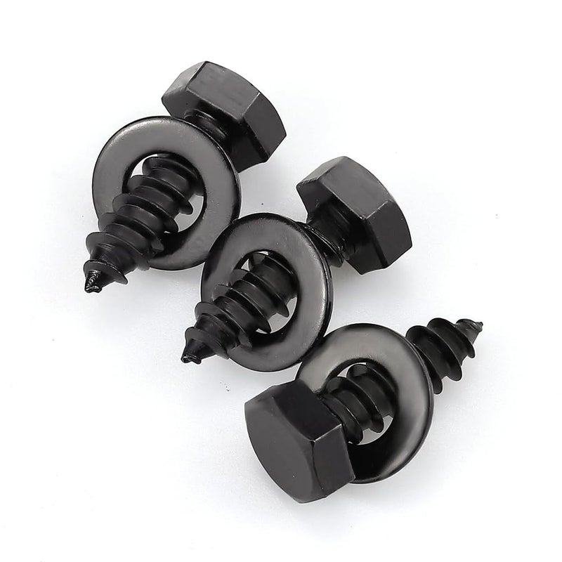 RoyceMart 12-Sets 3/8 x 1-1/4" Black Hex Head Lag Screws & Flat Washers, Heavy Duty Wood Lag Screws, 304 Stainless Steel (18-8), 3/8" Bolt - Image 4